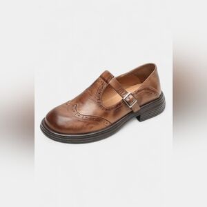 Sold Brown Leather Velda Zapatos Mary Jane